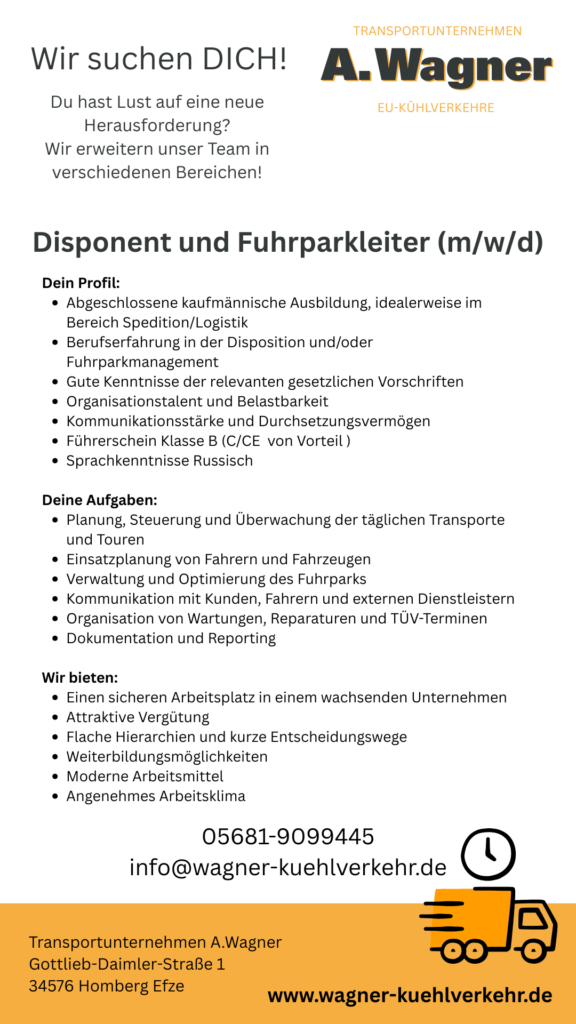 Disponent / Fuhrparkleiter